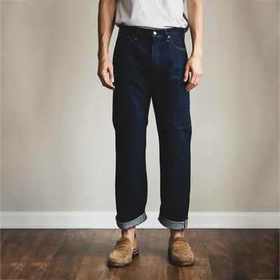 orSlow 王牌定番 105XX 1950S 赤耳丹宁裤纺纱机纱线 古董机缝制