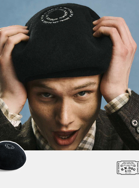 日本制匠心贝雷帽 HWDOG 小廓形j字母刺绣 低调内敛穿搭首选