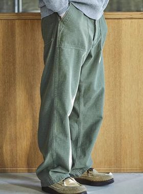 orSlow殿堂级复刻 Fatigue Pants 古着感高腰直筒工装裤 收藏级