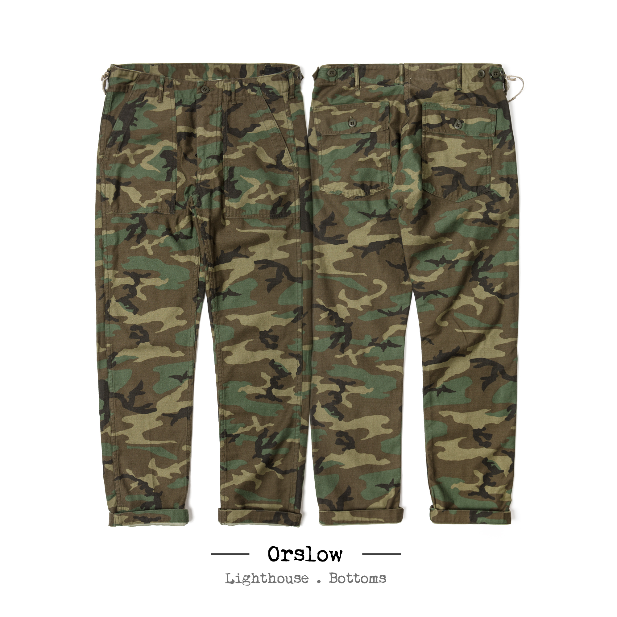 OrSlow 经典丛林迷彩长裤 WOODLAND CAMO SLIM FIT FATIGUE PANT|ruв категории Мужская одежда, брюки - от Buy2taobao.com для оказания профессиональной услуги покупки агента Taobao