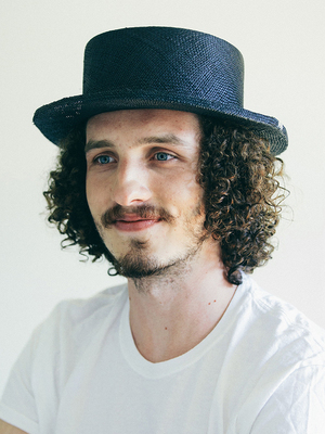 HUNTISM 夏日穿搭必入复古学院休闲帽Boater椰树叶手工编织草帽