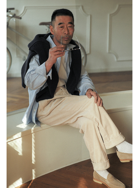 VALLEE 重磅全棉面料灯芯绒宽松直筒休闲裤 VE065