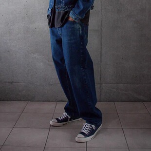 ANACHRONORM 亚洲版型五袋牛仔裤 一年水洗做旧 赤耳丹宁长裤