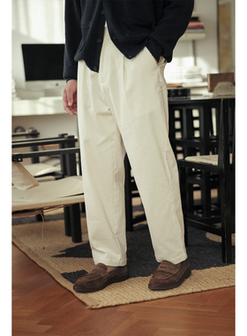 VALLEE 意大利进口面料全棉重磅灯芯绒宽松休闲长裤 两色入 VE092