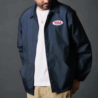 Barns日系复古街头穿搭ROLL徽章教练夹克 初秋男款防水轻量外套