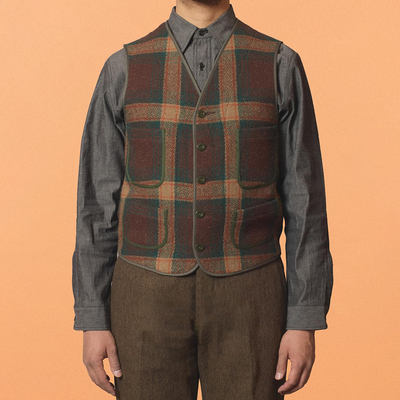 GandF年度压轴 复古羊毛工装背心 Hercules格纹BBJ马甲 叠穿神器