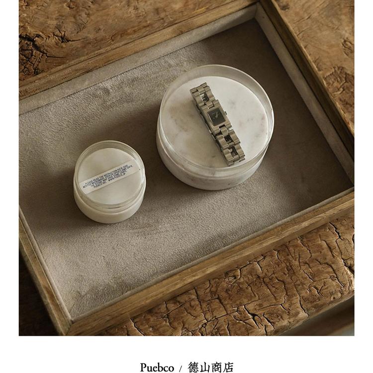 日本PUEBCO 大理石材质立体珠宝首饰展示盒透明可视手表陈列盒