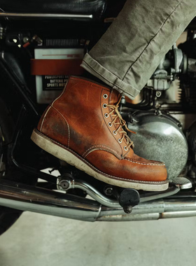 RedWing红翼875 工装靴6寸马丁靴E楦油鞣皮牛皮手工方头男大黄靴