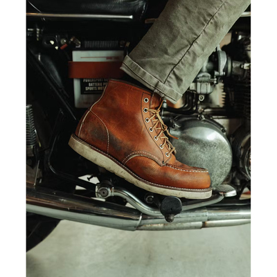 RedWing红翼875 工装靴6寸马丁靴E楦油鞣皮牛皮手工方头男大黄靴