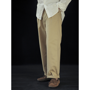 Army Chino 新款 VALLEE 卡其长裤 French 双褶宽松法式 50’s