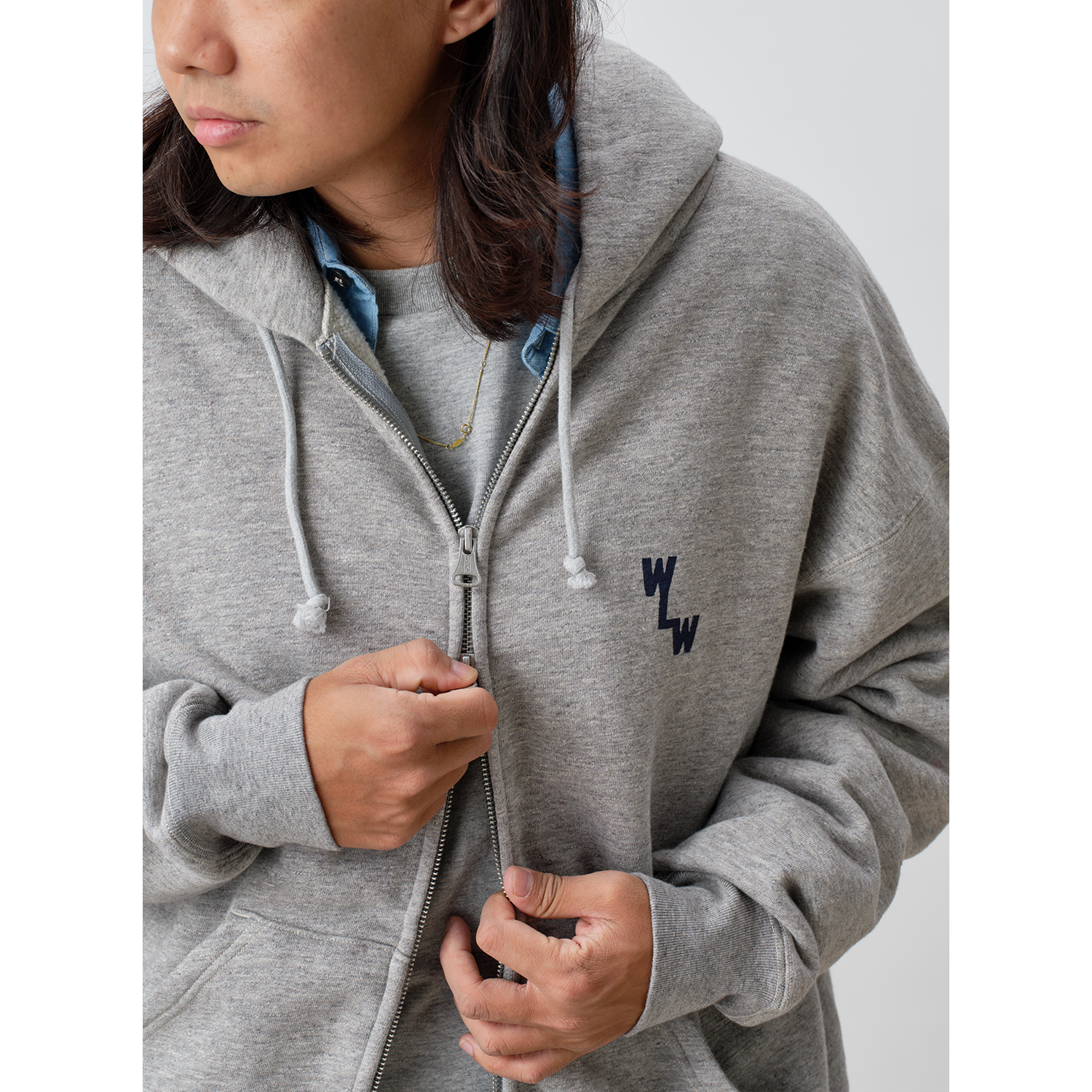 REMOCREVO Zip Sweater Hoodie双头拉链户外运动休闲带帽卫衣