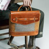 WORKSHOP慢邮局Mandybag 单肩斜挎小方包牛皮通勤复古邮差包