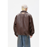 2025秋季新款美式复古皮衣外套JK331-P85控138pu，男装皮衣，星座302A