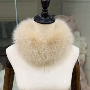 狐狸毛围脖磁吸扣真狐狸毛领子真毛皮草围脖围巾女冬季保暖毛毛领