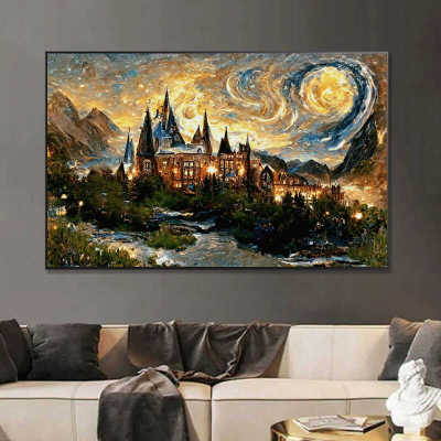 梵高星空风景2025新款客厅钻石画