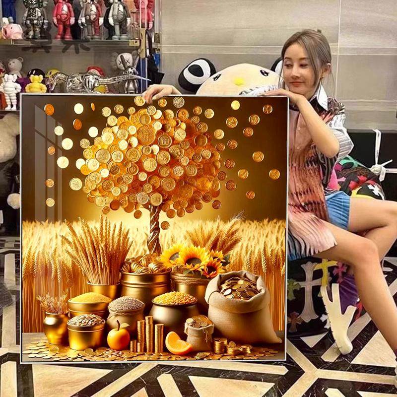麦穗发财树手工粘钻十字绣客厅餐厅满钻喜庆钻石画2025新款点贴钻,居家布艺,钻石绣,淘宝优惠券,粉丝福利购,淘宝优惠卷