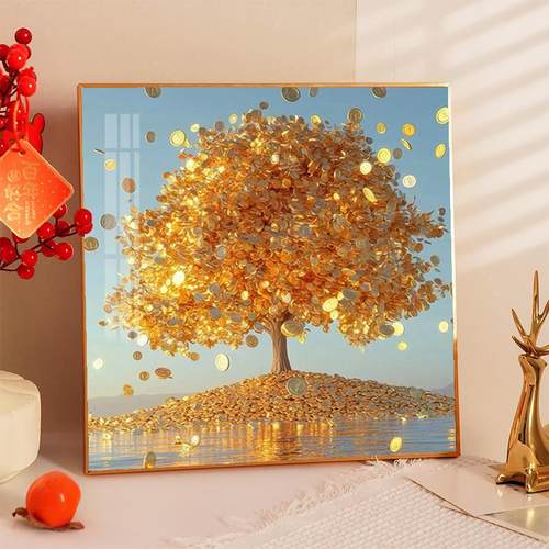 发财树钻石画财源滚滚金钱树