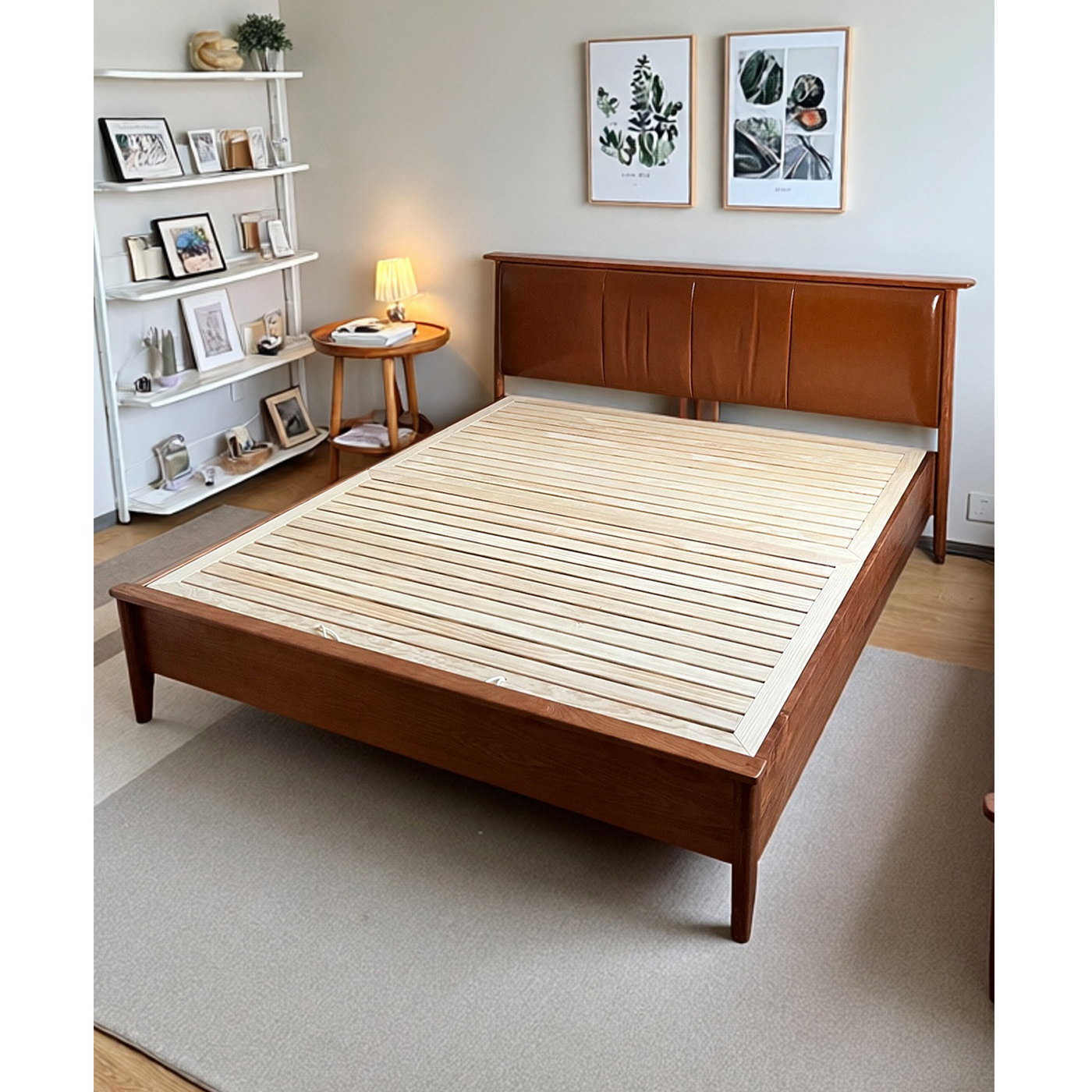 广东佛山2025新款带储物空间适合小房间1米8全实木1米5带软靠包床