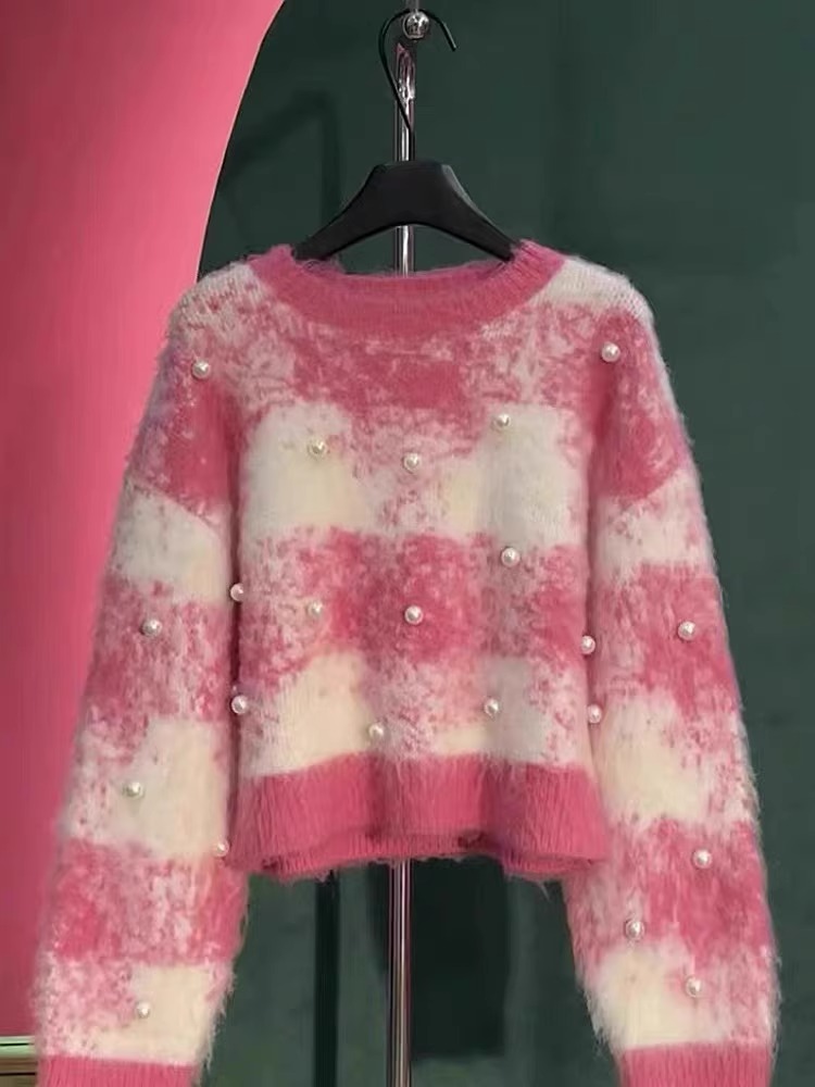 女秋冬装新款慵懒风针织衫上衣