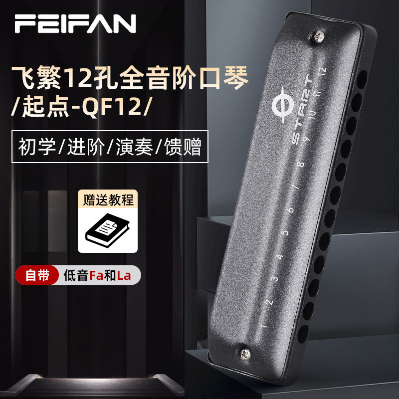 专业演奏12孔布鲁斯口琴全音阶低音带FaLa初学者成人演奏口琴乐器,乐器/吉他/钢琴/配件,口琴,淘宝优惠券,粉丝福利购,淘宝优惠卷