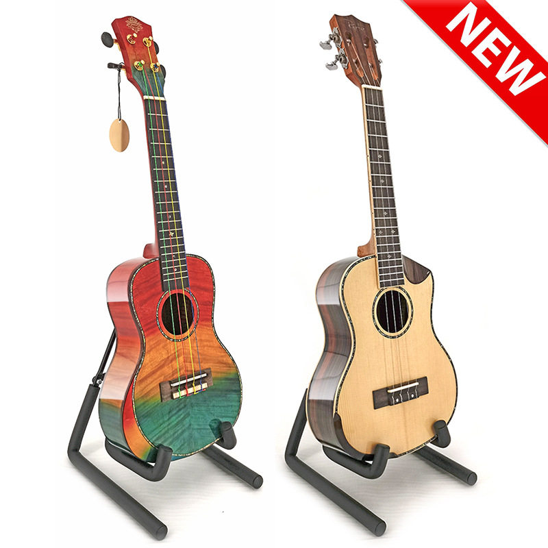 23/26寸亮光玫瑰木云杉桃花心单板尤克里里乌克丽丽小吉他