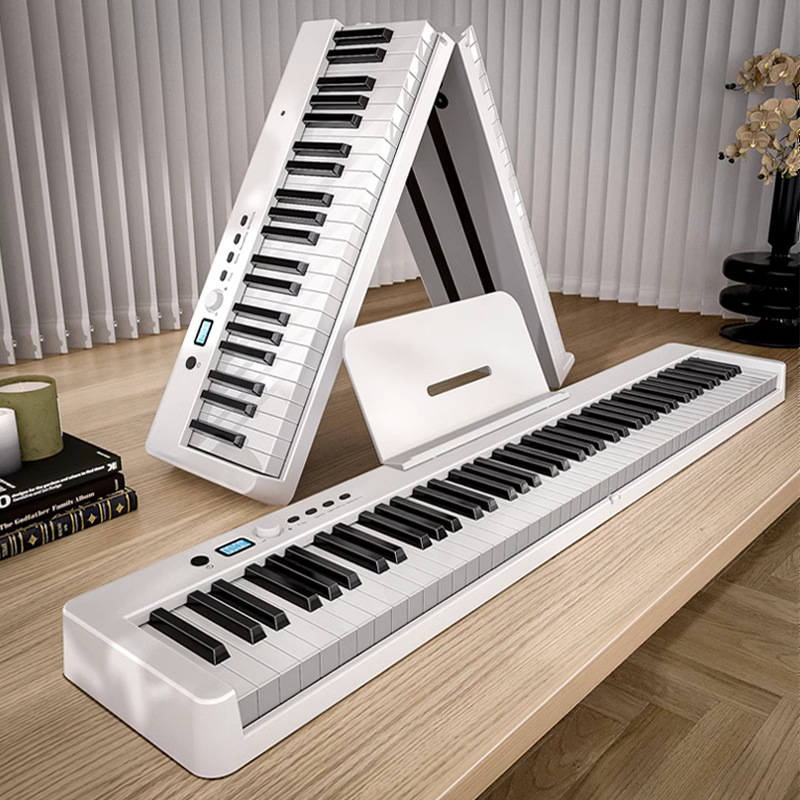 专业演奏便携88键电子钢琴折叠电子琴MIDI键盘蓝牙充电钢琴