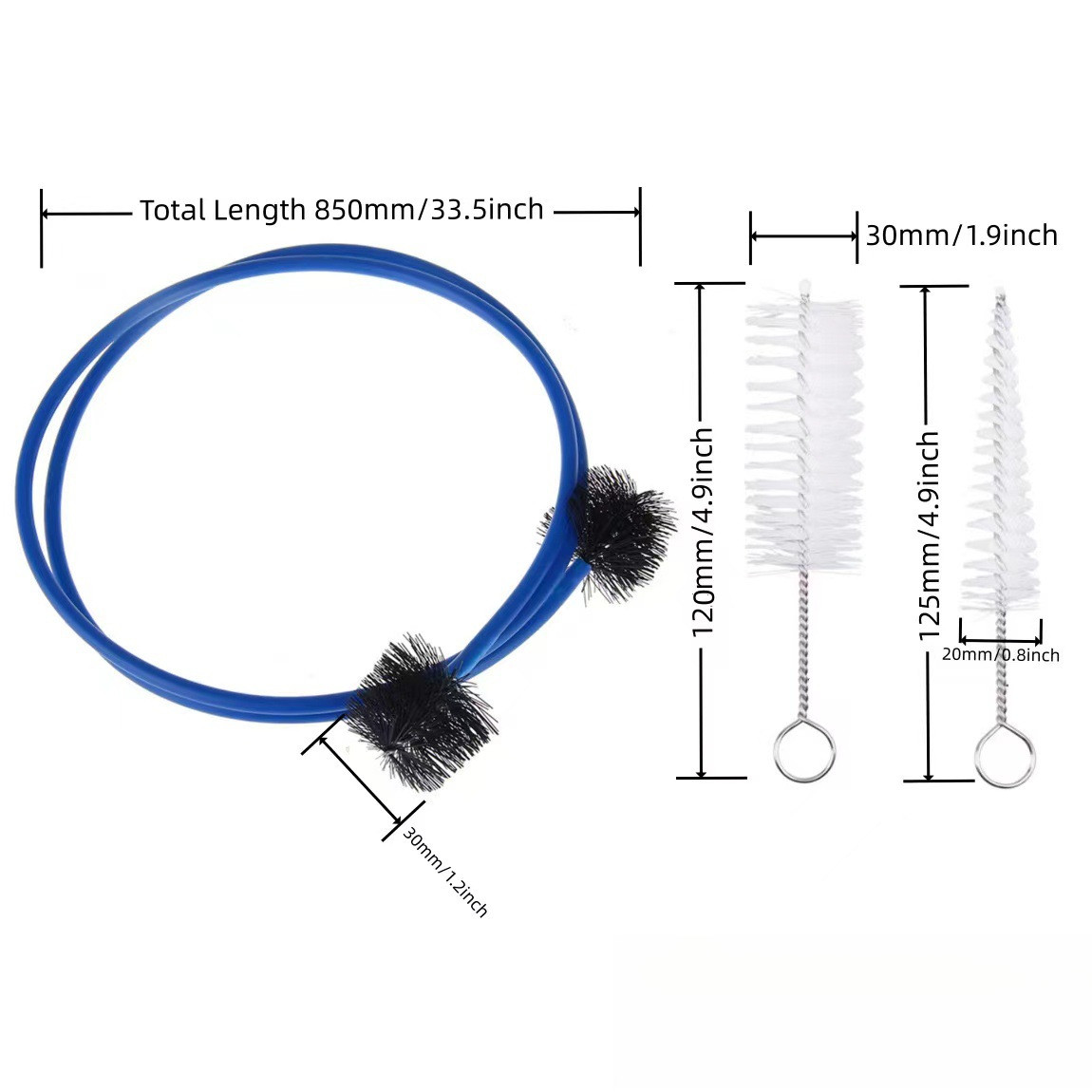 厂家 铜管小号圆号长号乐器内膛清洁毛刷子油清理线刷保养套装