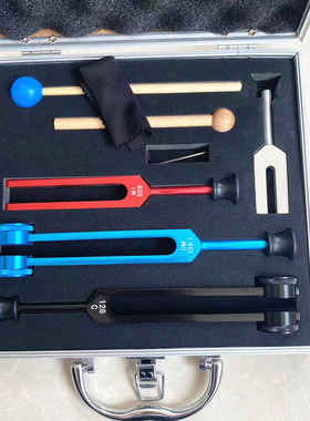 铝合金音叉组 水晶4096 mi528 c128 om136.1 OM音叉 彩色音叉铝箱