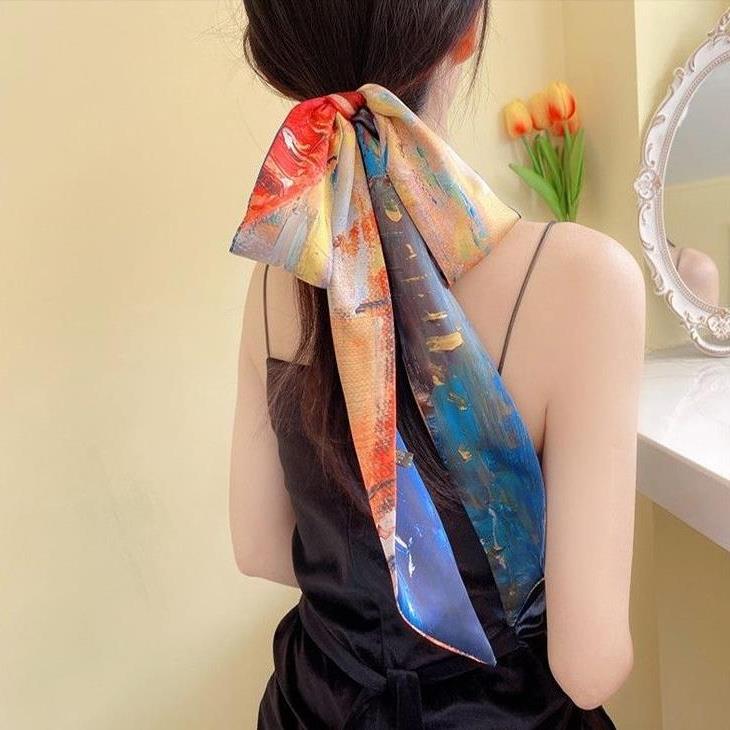 发带丝带绑发飘带女超长新潮爆款束发带扎头编发古风法式丝巾发饰