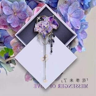 Max胸针梵高鸢尾花配饰设计感小众礼物徽章挂件女胸花别针