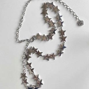 依家设计感星星链条腰带女时尚 金属腰链配饰jk制服裙子 百搭个性