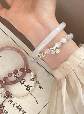 【新中式国风美】琉璃手镯女款高级感水晶手串精致清冷感国潮手饰