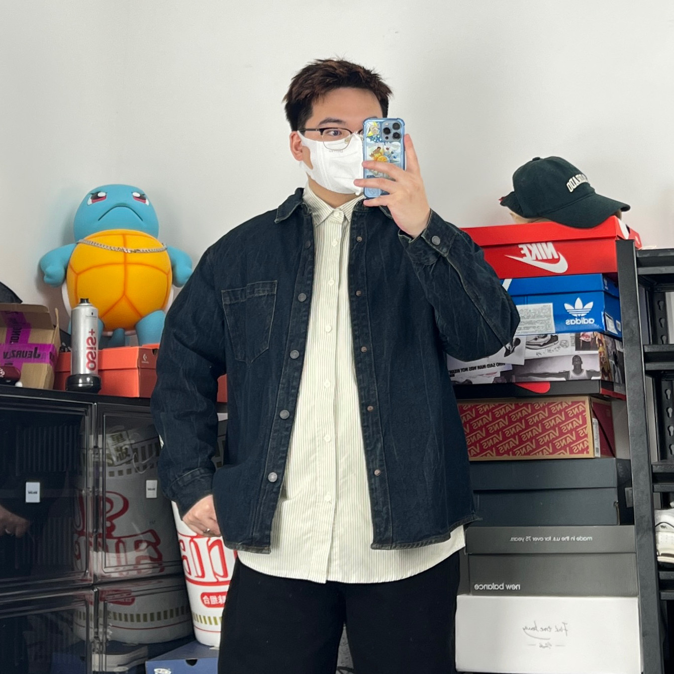 斌斌梨复古经典怀旧牛仔衬衫微胖男生宽松长袖衬衣日系质感上衣潮,男装,牛仔衬衫,淘宝优惠券,粉丝福利购,淘宝优惠卷