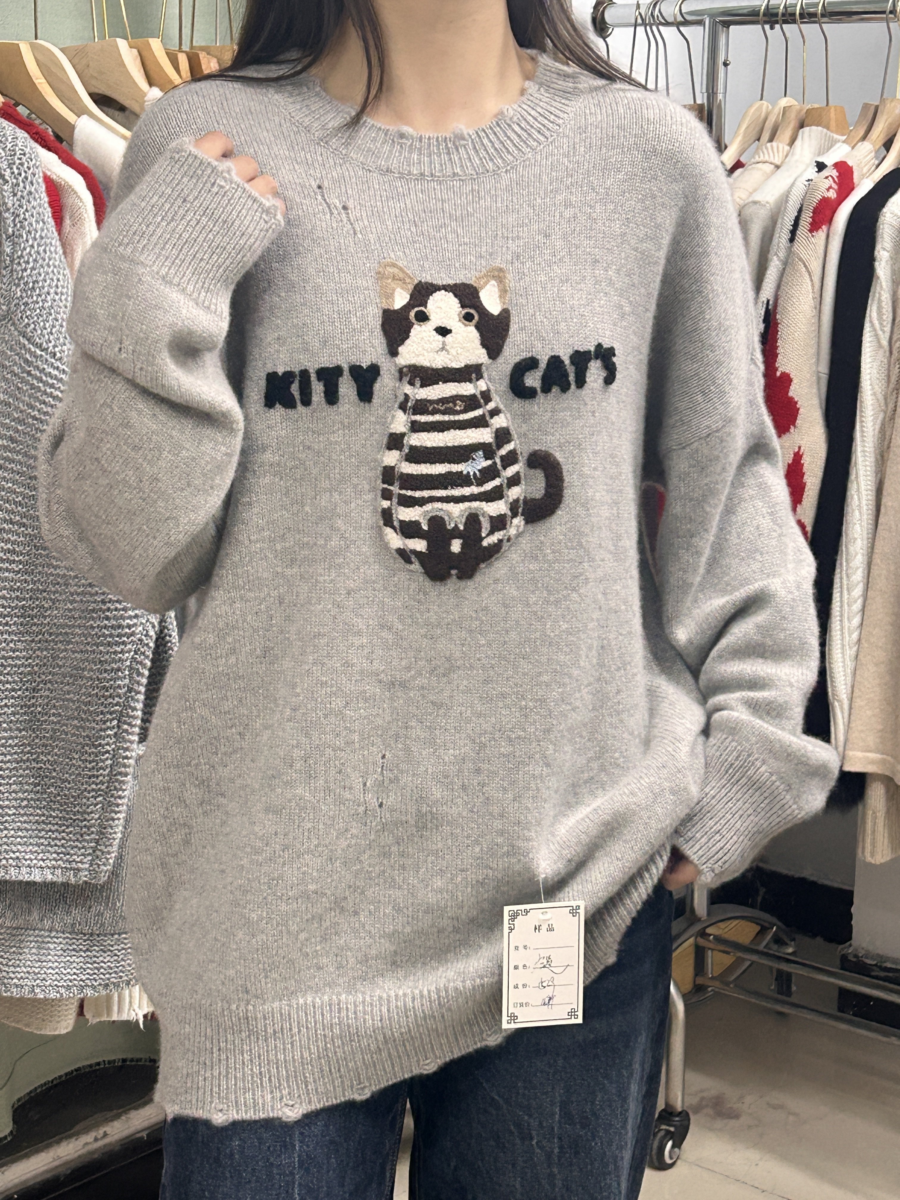 100%纯羊绒女圆领宽松针织毛衣,女装/女士精品,羊绒衫,淘宝优惠券,粉丝福利购,淘宝优惠卷