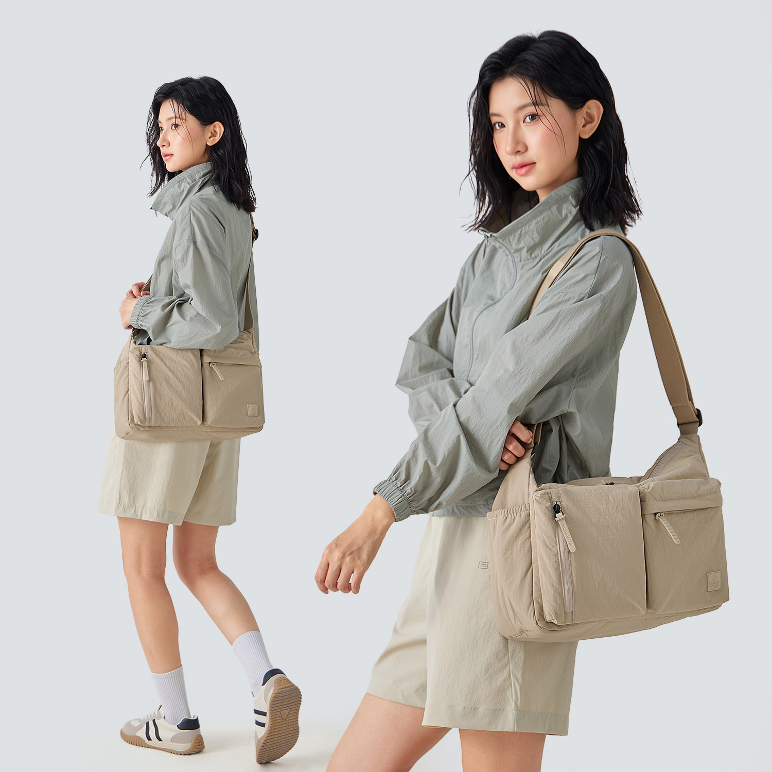 火狐2026新款火狐轻便旅游女生单肩包牛津布斜挎包帆布大容量挎包