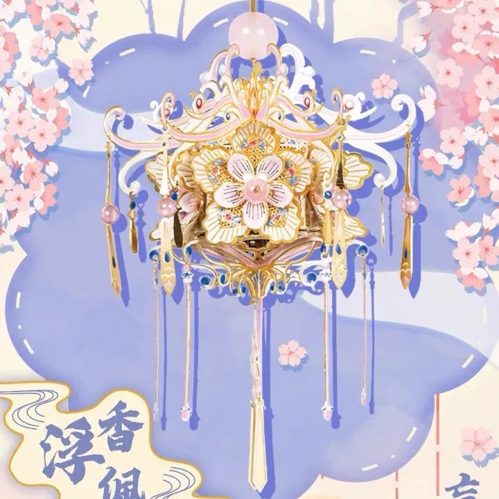 艺模浮香佩桃花朵朵金属