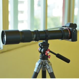 500MM 超长定焦手动镜头T口转换E卡口微单打鸟探月拍花景