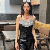 YIJIANGLAN 2025春夏新款 背心女设计感小众百搭显瘦蕾丝吊带7309