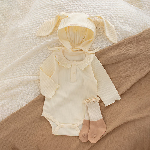 新生儿公主春秋包屁衣套装i