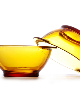 DURALEX多莱斯法国进口钢化玻璃碗汤面碗耐热防烫彩色沙拉双耳碗