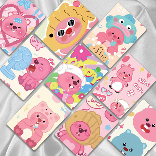 LOPPY小海狸镭射小卡可爱露比官方小卡片卡自印皮巴拉3寸lomo卡