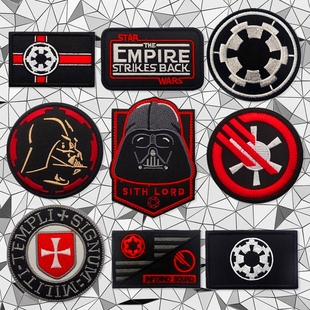星球大战徽章黑武士达斯维达刺绣魔术贴章绝地武士徽章背包士气章