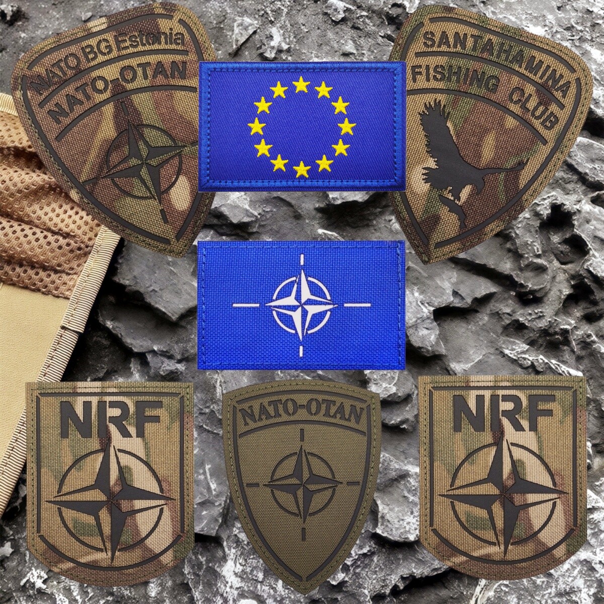 北约NATO欧洲欧盟EU旗帜魔贴章/魔术贴章