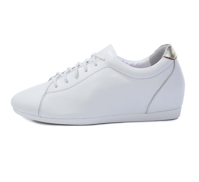 雅氏8HE7 2024夏新款系带舒适百搭休闲内增高小白鞋运动单鞋女鞋