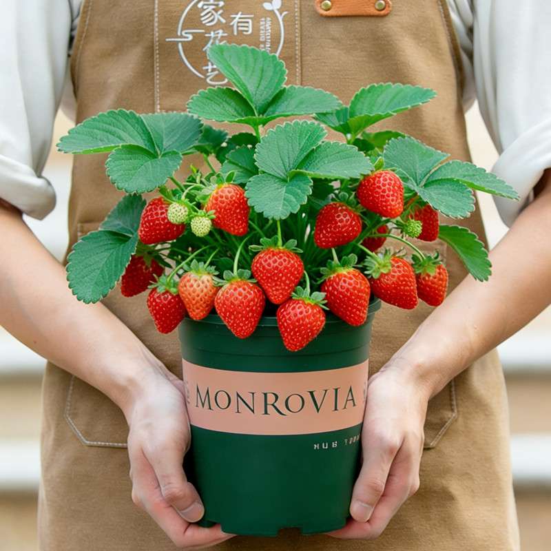 草莓盆栽带果可食用室内阳台室外好养水果苗果树植物花卉绿植红颜