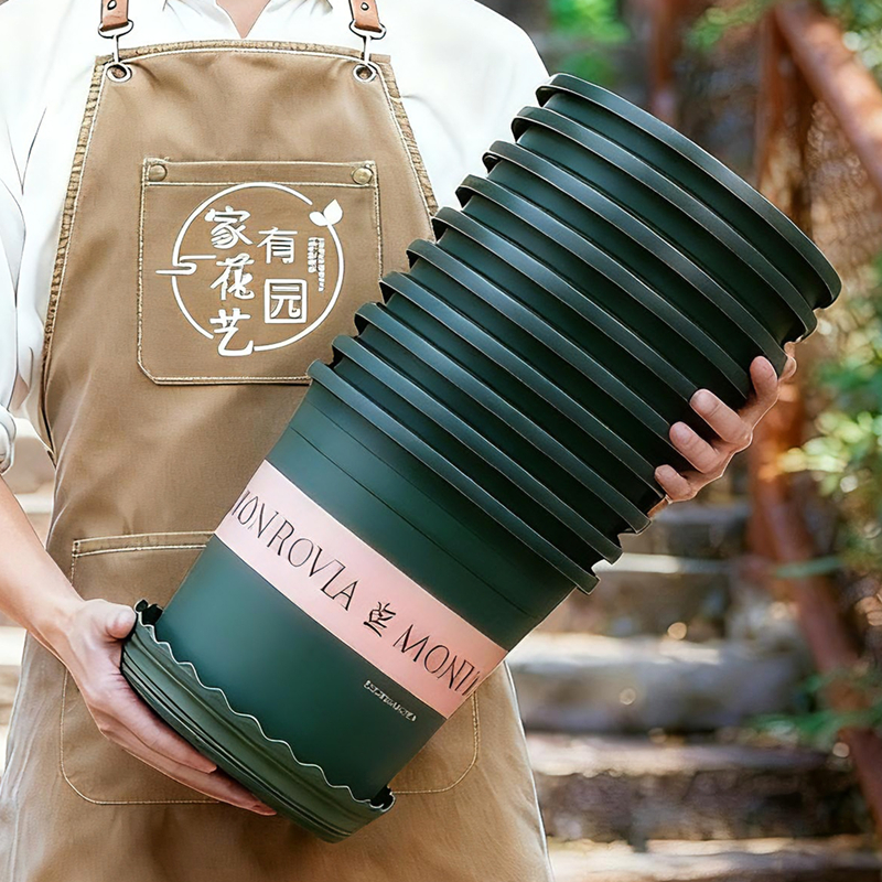 复古加仑花盆家用阳台含底座托盘