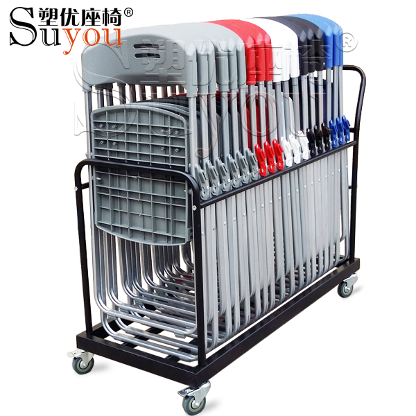 塑优折叠椅存放搬运手推车拖车