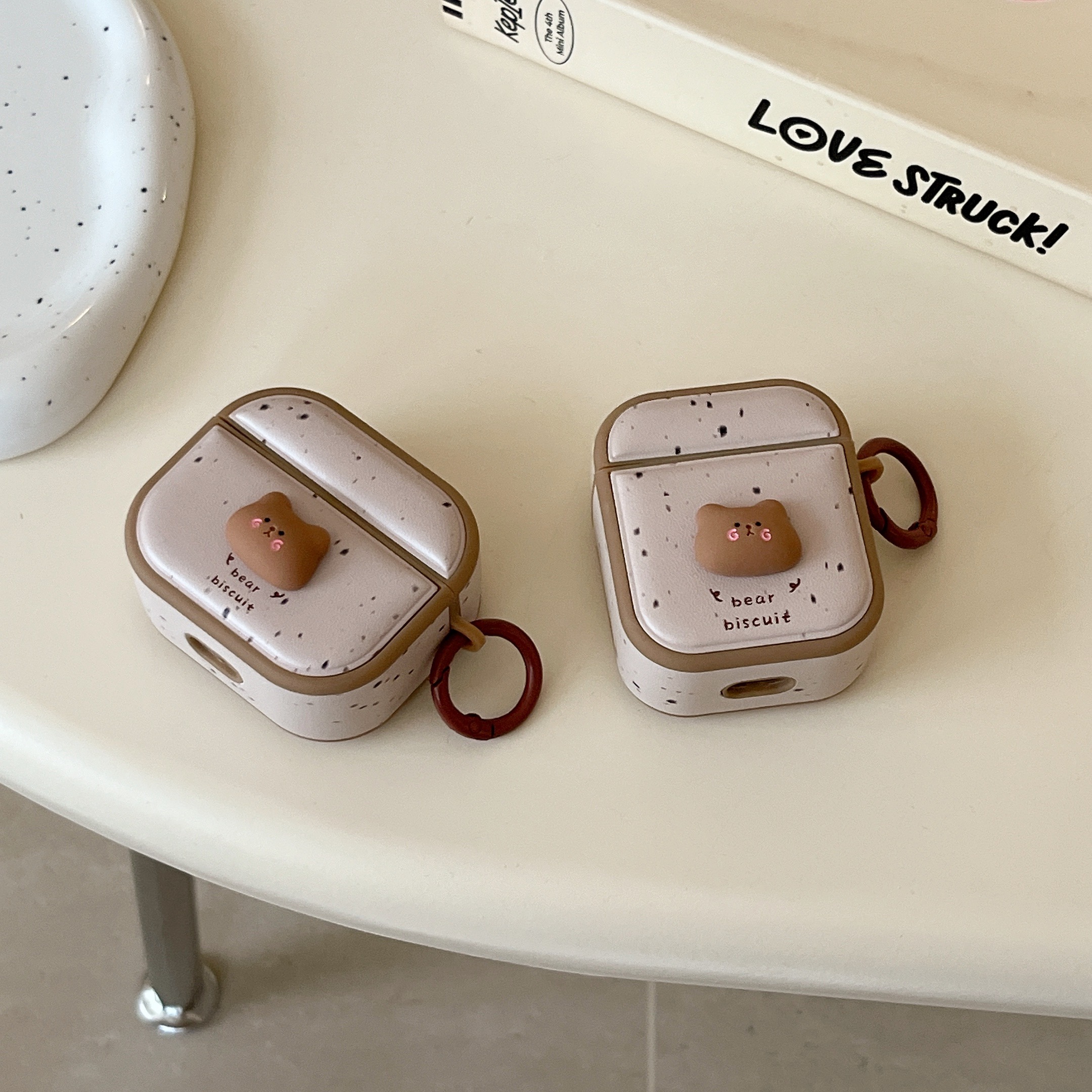 泼墨立体卡通小熊适用airpods pro保护套airpods4/3/2代苹果无线蓝牙耳机壳