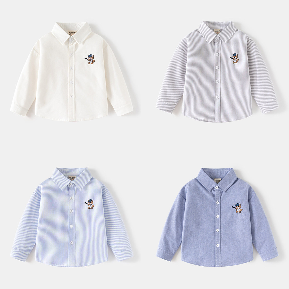 儿童春款长袖衬衫新款男童牛津纺薄外套中小童休闲刺绣衬衣潮秋季,童装/婴儿装/亲子装,衬衫,淘宝优惠券,粉丝福利购,淘宝优惠卷