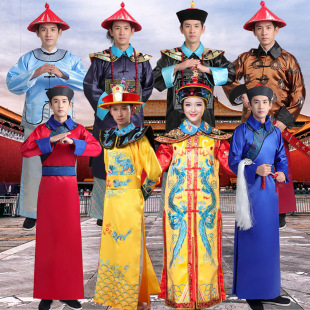 古代清朝官服宫廷古装皇皇帝龙袍男大臣太监侍卫兵服羽绒服服饰